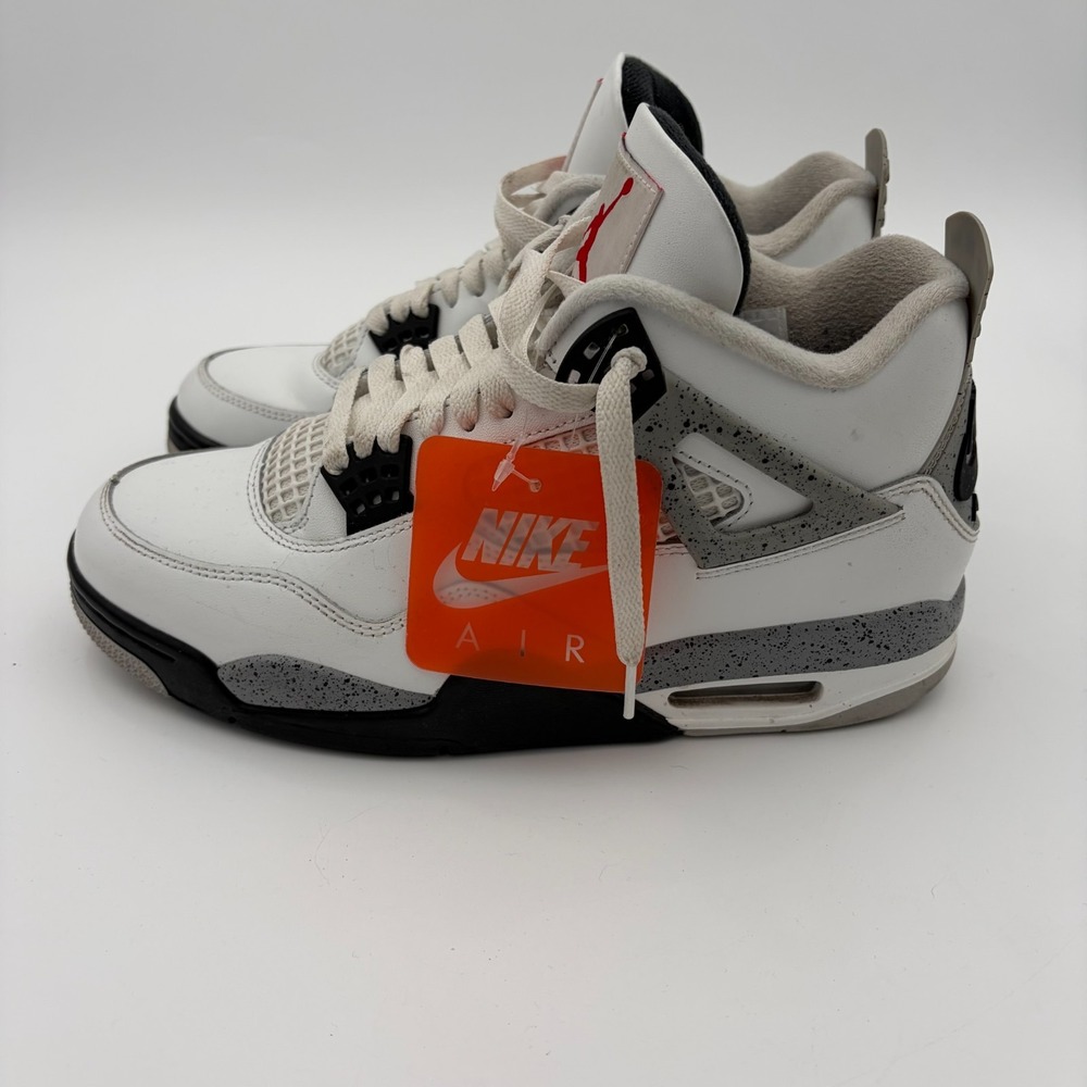 Air Jordan 4 Cement Shoes 2025 White Black Gray Red Mens 9 FV5029-100